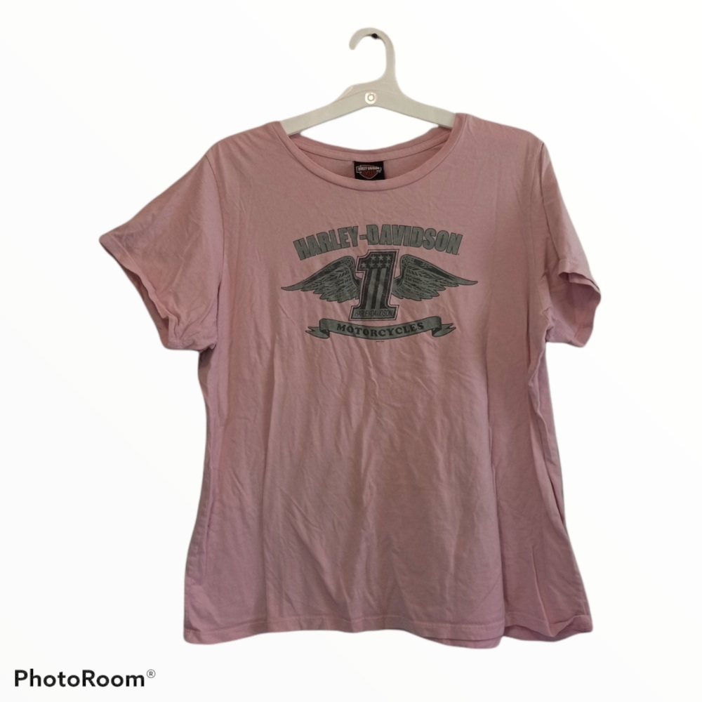 Harley-Davidson Pink Graphic Tshirt - Picture 1 of 6